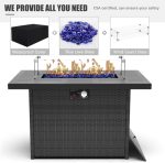 Aluminum Furniture Set with Fire Pit Table, 5 Pieces Patio Sectional - Image 6