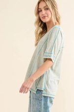 And The Why Reversed Stitch Basic T Shirt - Image 4