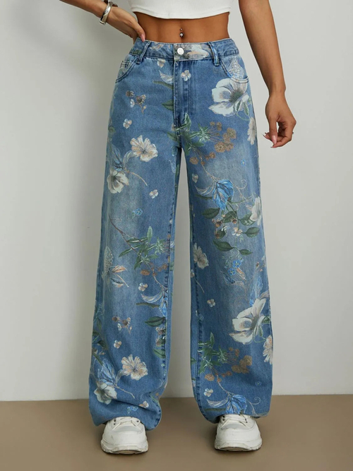 6dc52190-1102-4029-a1c6-885ded18ed41-Max-Origin.jpg Printed Wide Leg Jeans - Image 1