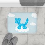 Balloon Dog on Clouds Bath Mat - Image 2