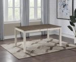 Furniture Abacus Rectangular Dining Table, 48"-60" Table W/ 12"