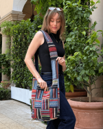 Kathmandu Collection Patchwork Striped Hobo Bag - Image 10