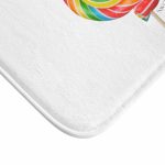 Lollipop Sweetness of Life in White Message Bath Mat - Image 3