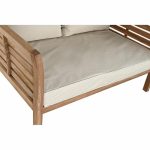 Garden sofa DKD Home Decor Brown Teak Cotton (155 x 85 x 70 cm) - Image 9