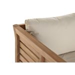 Garden sofa DKD Home Decor Brown Teak Cotton (155 x 85 x 70 cm) - Image 4