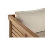 Garden sofa DKD Home Decor Brown Teak Cotton (155 x 85 x 70 cm) - Image 3