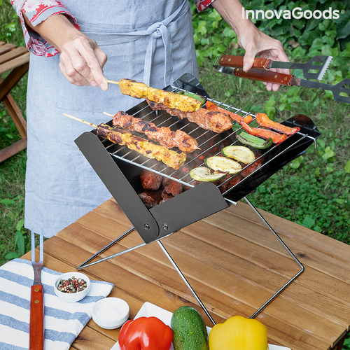 8435527821647_V0103493_000_MKT1.jpg Mini Folding Portable Barbecue for Charcoal Foldecue InnovaGoods - Image 1