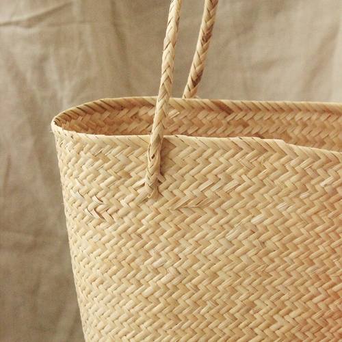 Borneo Love Rush - Handwoven Straw Tote Bag with - Image 3