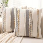 Boho Striped Chenille Throw Pillowcases