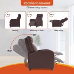 Recliner Chair for Living Room,Leather Single Sofa Furniture Home - Image 8