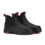 ROCKROOSTER Bakken 6 inch Soft Toe Black Leather Waterproof Work Boots - Image 6