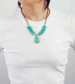 Amazonite Turquoise Charm Necklace - Image 2