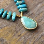 Amazonite Turquoise Charm Necklace - Image 3