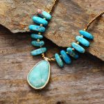 Amazonite Turquoise Charm Necklace - Image 4