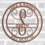 Circle Vine Full Name Monogram - Metal Wall Art/Decor - Image 2