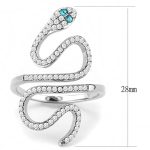 Women Stainless Steel Synthetic Crystal Rings - Image 2