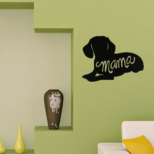 Dachshund_Mama.jpg Dachshund Mama Silhouette - Metal Wall Art/Decor - Image 1