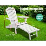 Gardeon Sun Lounge Outdoor Chairs Wooden Foldable Patio Furniture
