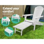 Gardeon Sun Lounge Outdoor Chairs Wooden Foldable Patio Furniture - Image 4