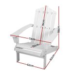 Gardeon Adirondack Outdoor Chairs Wooden Beach Chair Patio Furniture