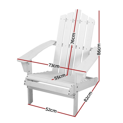 FF-BEACH-UF-CH-WH-01.jpg Gardeon Adirondack Outdoor Chairs Wooden Beach Chair Patio Furniture - Image 1