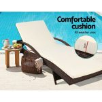Gardeon Sun Lounge Wicker Lounger Outdoor Furniture Beach Chair Patio - Image 3
