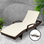 Gardeon Sun Lounge Wicker Lounger Outdoor Furniture Beach Chair Patio - Image 6