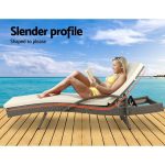 Gardeon Sun Lounge Wicker Lounger Outdoor Furniture Beach Chair Patio - Image 2