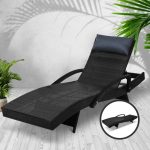 Gardeon Sun Lounge Wicker Lounger Outdoor Furniture Beach Chair - Image 6
