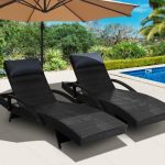 Gardeon Set of 2 Sun Lounge Outdoor Furniture Wicker Lounger Rattan - Image 8