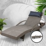 Gardeon Sun Lounge Wicker Lounger Outdoor Furniture Beach Armchair - Image 6