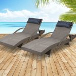 Gardeon 2x Sun Lounge Wicker Lounger Outdoor Furniture Beach Armchair - Image 6