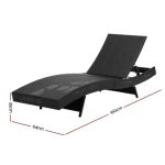 Gardeon Sun Lounge Wicker Lounger Outdoor Furniture Beach Chair Garden