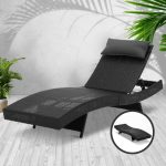 Gardeon Sun Lounge Wicker Lounger Outdoor Furniture Beach Chair Garden - Image 6
