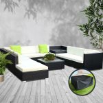 Gardeon 11PC Sofa Set with Storage Cover Outdoor Furniture Wicker - Image 6