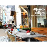 Bar Table Outdoor Furniture Adjustable Aluminium Pub Cafe Indoor - Image 5