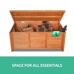Gardeon Outdoor Storage Bench Box 210L Wooden Patio Furniture Garden - Image 2