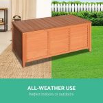 Gardeon Outdoor Storage Bench Box 210L Wooden Patio Furniture Garden - Image 4