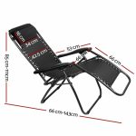 Gardeon Set of 2 Zero Gravity Chairs Reclining Outdoor Furniture Sun - Image 2