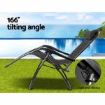 Gardeon Set of 2 Zero Gravity Chairs Reclining Outdoor Furniture Sun - Image 9