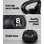 Everfit 22kg Kettlebell Set Weight Lifting Kettlebells Bench Dumbbells - Image 5