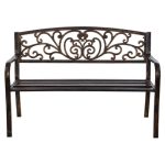 Gardeon Outdoor Garden Bench Seat Steel Outdoor Furniture 3 Seater - Image 2