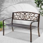 Gardeon Outdoor Garden Bench Seat Steel Outdoor Furniture 3 Seater - Image 6