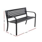 Gardeon Outdoor Garden Bench Seat Steel Outdoor Furniture 2 Seater