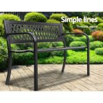 Gardeon Outdoor Garden Bench Seat Steel Outdoor Furniture 2 Seater - Image 3