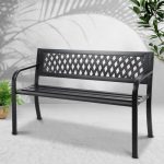 Gardeon Outdoor Garden Bench Seat Steel Outdoor Furniture 2 Seater - Image 6