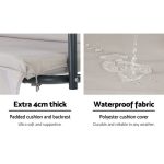 Gardeon Outdoor Swing Chair Garden Chair Bench Furniture Canopy 3 - Image 3