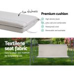 Gardeon Outdoor Swing Chair Garden Chair Bench Furniture Canopy 3 - Image 4