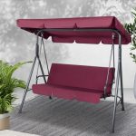 Gardeon Outdoor Swing Chair Garden Bench Furniture Canopy 3 Seater - Image 6