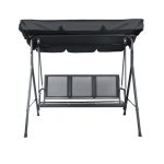 Gardeon Outdoor Swing Chair Garden Bench Furniture Canopy 3 Seater - Image 2